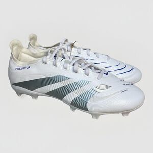 Adidas Predator League FG MG Soccer Cleats Men 8 Women 9 ID1327 White Silver New